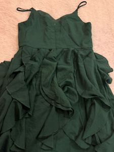 Elegant Green Ruffle Dress