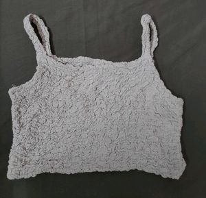 Grey Crop Top