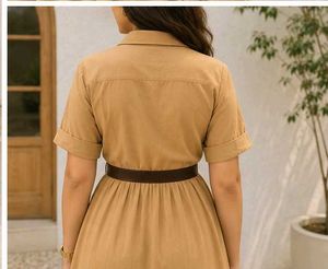 Stylish Collared Midi Dress