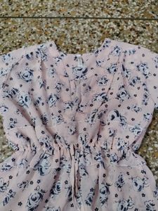 Chic Floral Print Ruched Top