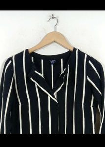 Striped Button-Up Blouse