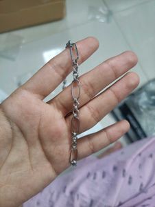 silver elio paperclip chain for men