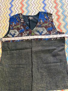 Stylish Ethnic Print Vest Jacket