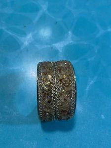 Boho Style Gemstone &amp; Chain Cuff Bracelet