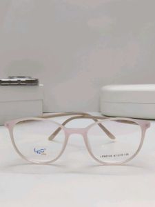 Stylish Round Light Pink Eyeglasses