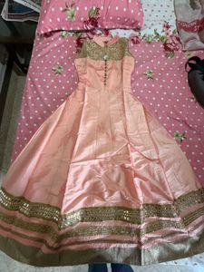 Elegant Pink &amp; Gold Kurta Set