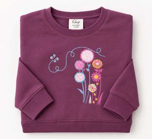 Floral Printed Maroon Sweatshirt – XL