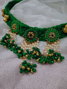 Emerald Green Necklace &amp; Earring Set