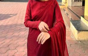 Vibrant Red Silk Saree