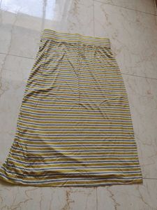 Striped Button-Up Maxi Skirt