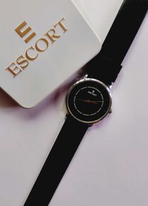 Escort Men's Stylish Black Dial Watch