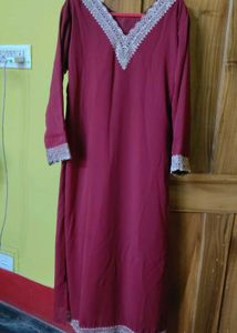 Elegant Maroon Kurta Set with Dupatta