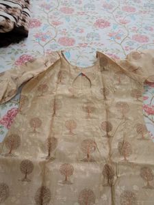 Elegant Embellished Beige Kurta