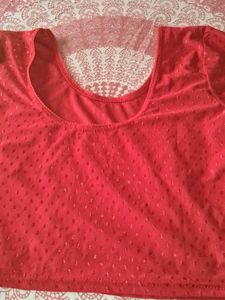 Vibrant Red Ethnic Blouse