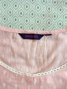 Peach Printed Kurta
