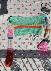 Colorful Crochet Crop Top