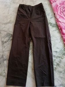 Classic Brown Wide-Leg Trousers