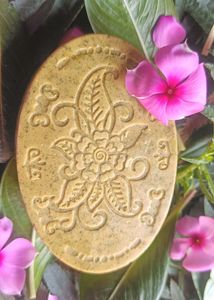 Handmade Herbal Soap with Lotus and flower Design