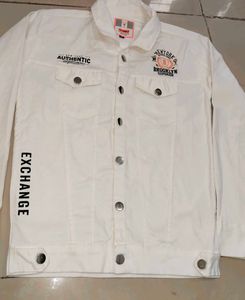 boys White Denim Jacket