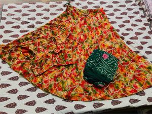 Lehenga, Blouse And Odhani Set