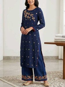 Stylish Navy Blue Kurta