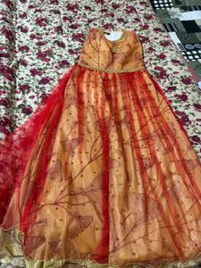 Stunning Orange & Red Lehenga Choli