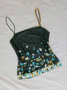 Y2K top with beaded strap
