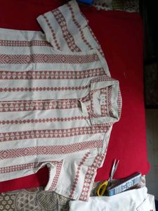 Men's Geometric Print Button-Up Shirt