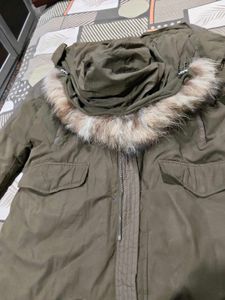 Men's Green sweater and  jacket fur winter