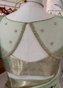 Exquisite Hand-Embroidered saree with  Blouse