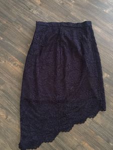 Navy Lace Skirt