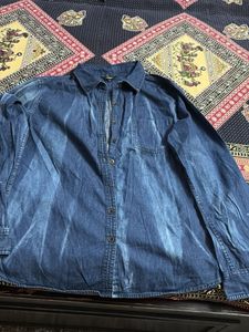 Denim Button-Up Shirt