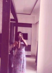 Floral Print Strapless Maxi Dress