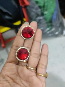maroon Necklace &amp; Earring Set
