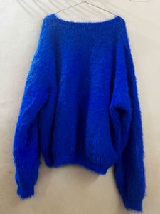Fluffy V-Neck Sweater