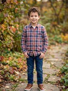Men's Plaid Button-Up Shirt