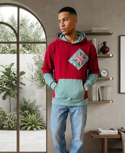 Unique Color Block Hoodie