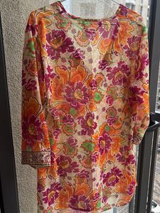 Vibrant Floral Embroidered Kurta