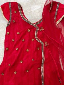 Dreamy Red Kurti With Dupatta