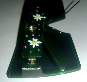 💎 One-Of-A-Kind Bottle Green Floral Sunglasses
