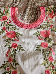 Floral Embroidered patiala suit set