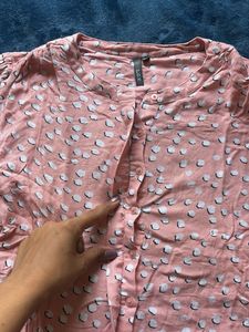 Floral Print Button-Down Top