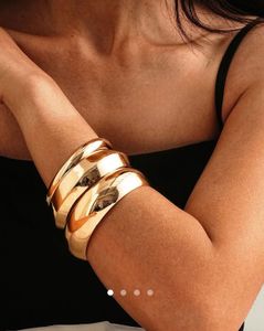 Chunky Gold Tone Bangle Set