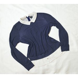 Elle Studio's Stylish Polka Dot Blouse - Size L