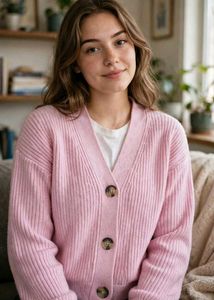 Pink Cardigan Sweater
