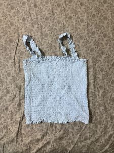 Light Blue Smocked Camisole
