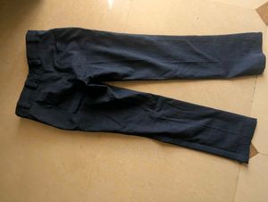 Men's Dark Blue Textured Pants