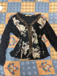 Bohemian Floral Lace Long Sleeve Top