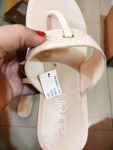 Brand New Aurelia Beige Flat Sandals