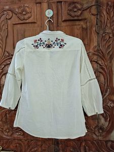 Cotton Shirt With Embroidery Details